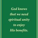 Maintaining Spiritual Unity in Our Fellowships